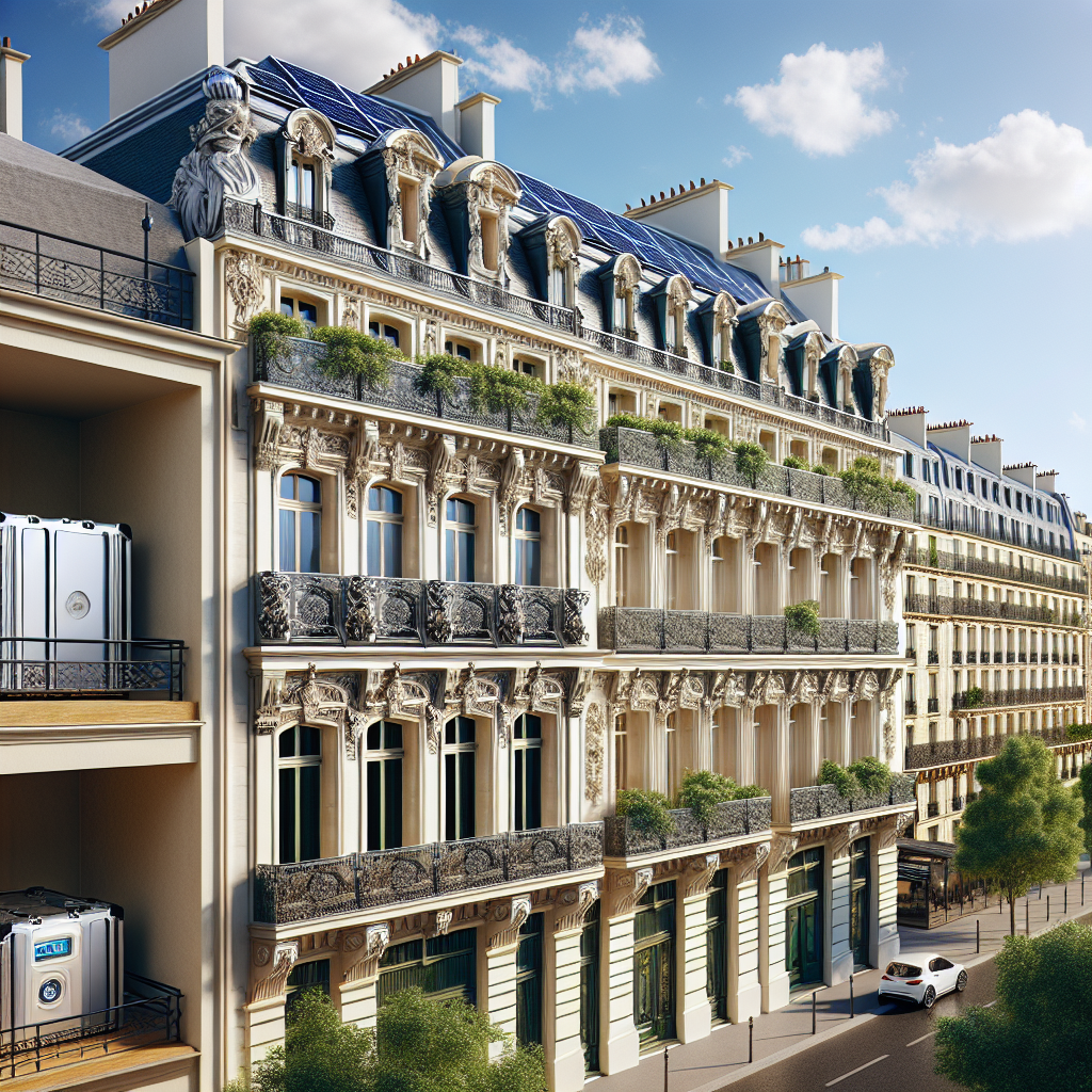 Article immobilier neuf Paris : Panneaux solaires + stockage